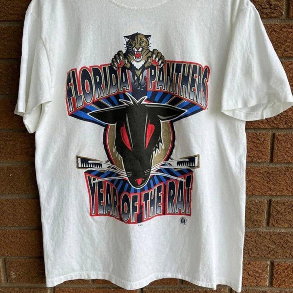 Retro Florida Panthers Starter Year Of The Rat 1996 Hockey Team Graphic Shirt